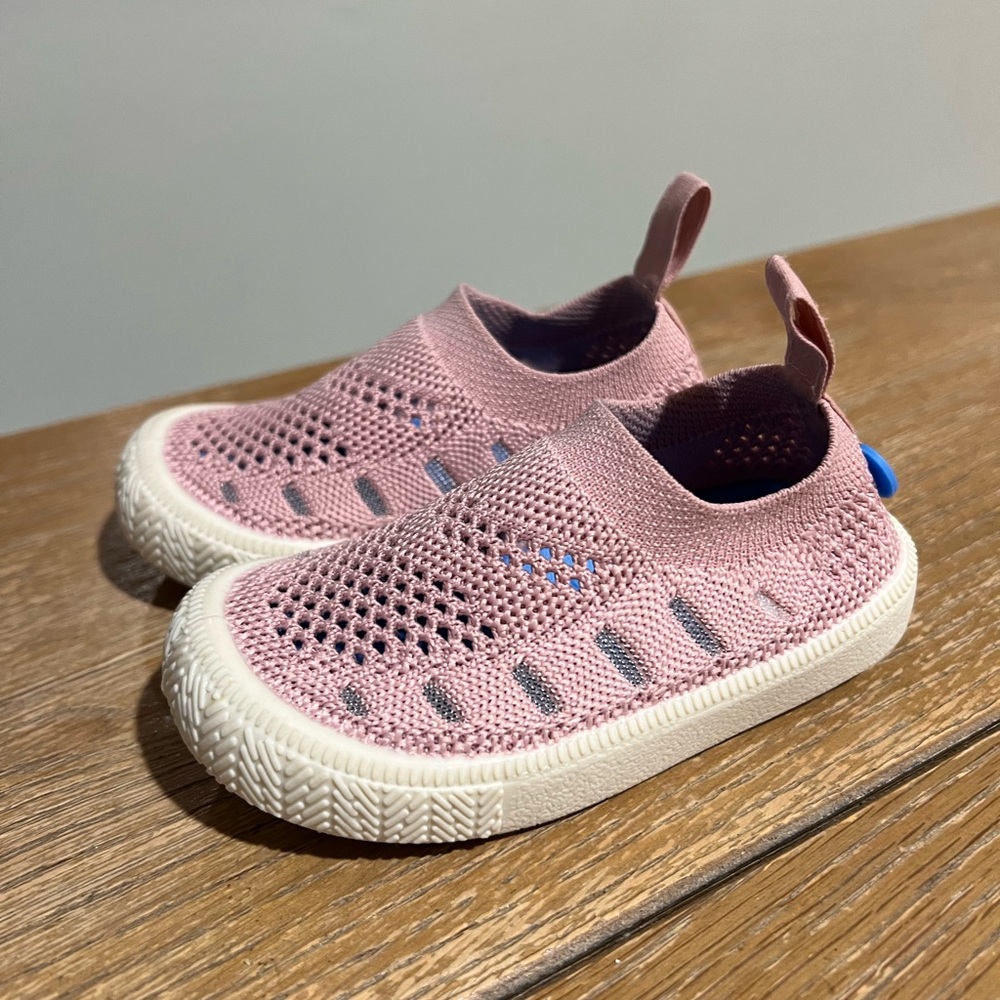 Jan & Jul Pink Knit Slip-On Sneakers